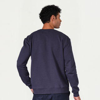 Erkek Organik Pamuklu  Bisiklet Yaka Oversize Sweatshirt