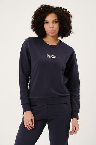 Qsimple  Healthy Freak Antrasit Sweatshirt %100 Organic Cotton