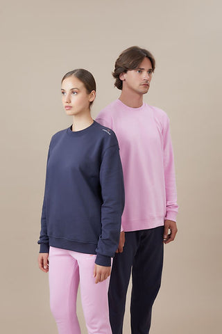 Qsimple Oversize Sweatshirt 100% økologisk bomuld Lavendel