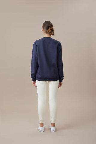 Qsimple  Oversize Sweatshirt %100 Organic Cotton Antrasit