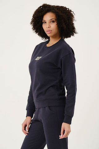 Qsimple Healthy Freak antracit sweatshirt 100 % økologisk bomuld