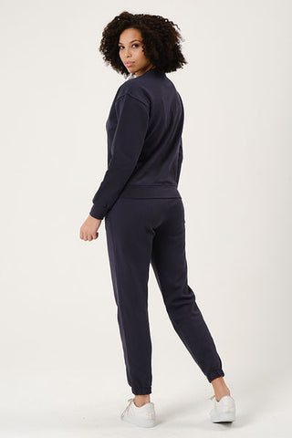 Qsimple Healthy Freak antracit sweatshirt 100 % økologisk bomuld