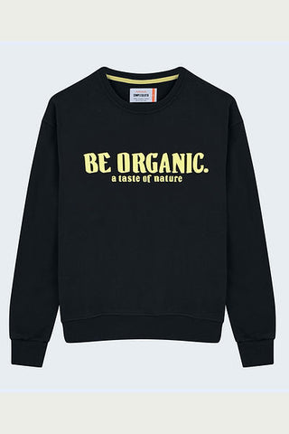 Qsimple Be Organic Black Sweatshirt 100% Organic Cotton