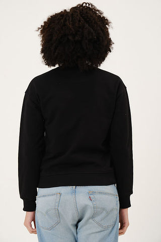 Qsimple Be Organic Black Sweatshirt 100% Organic Cotton