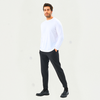 Qsimple Long Sleeve Flared Modal Men's T-shirt