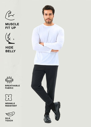 Qsimple Long Sleeve Flared Modal Men's T-shirt